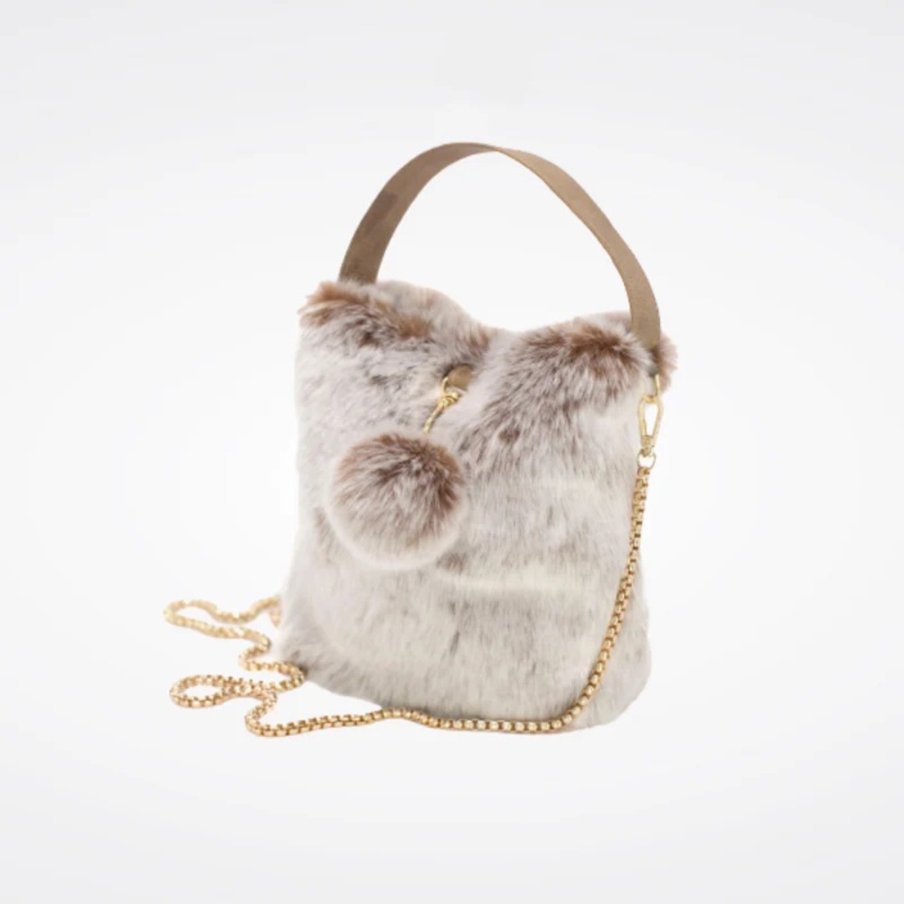 NWT Evelyne Prelonge faux fur handbag or crossbody bag